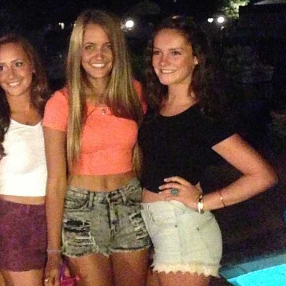 American Apparel Spandex Short Sleeve Crop Top Shirt BLACK Size Small - Picture 5 of 5